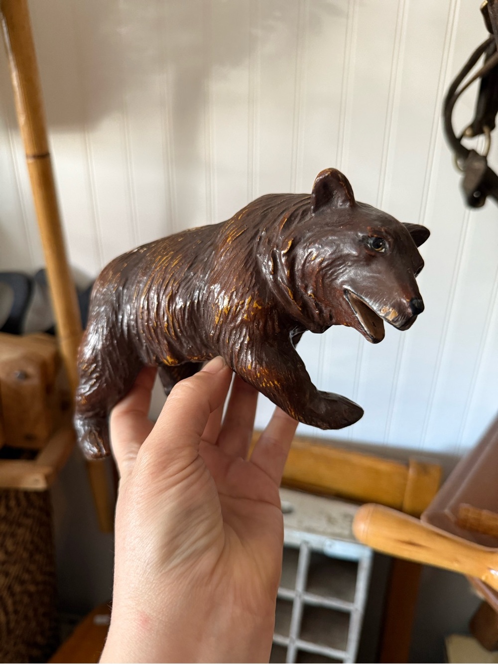 1952 Bear Ceramic Decor in Rich Brown